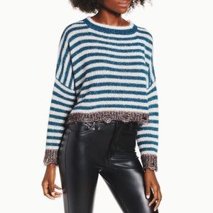 NWT Festive Tinsel Striped Sweater M (size 8-10)